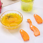 PDQ Orangenschäler & Zitrusöffner – Faltbar, 12×3cm, PP-Kunststoff | Für Orangen, Zitronen & Zitrusfrüchte | Orange