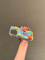Mario iPhone Hülle 3D Block-Style – Cartoon, CE, für iPhone 12–17 Pro Max, Geschenk