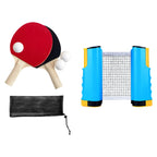 Einziehbares Tischtenisnetz und 1 Set Tennisschläger + Bälle