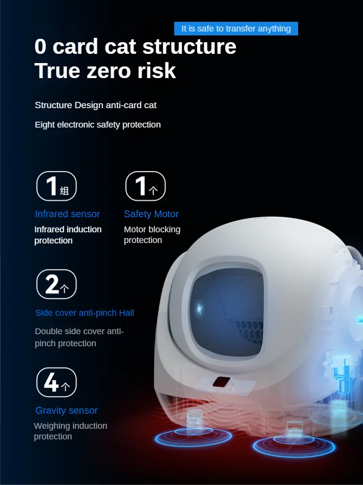 CATLINK Selbstreinigende Katzentoilette, automatische Toilette für Katzen, großer geschlossener Sandkasten, Katzenhaustier, intelligente Artikel, Arenero Gato Cerrado Katzentoilette