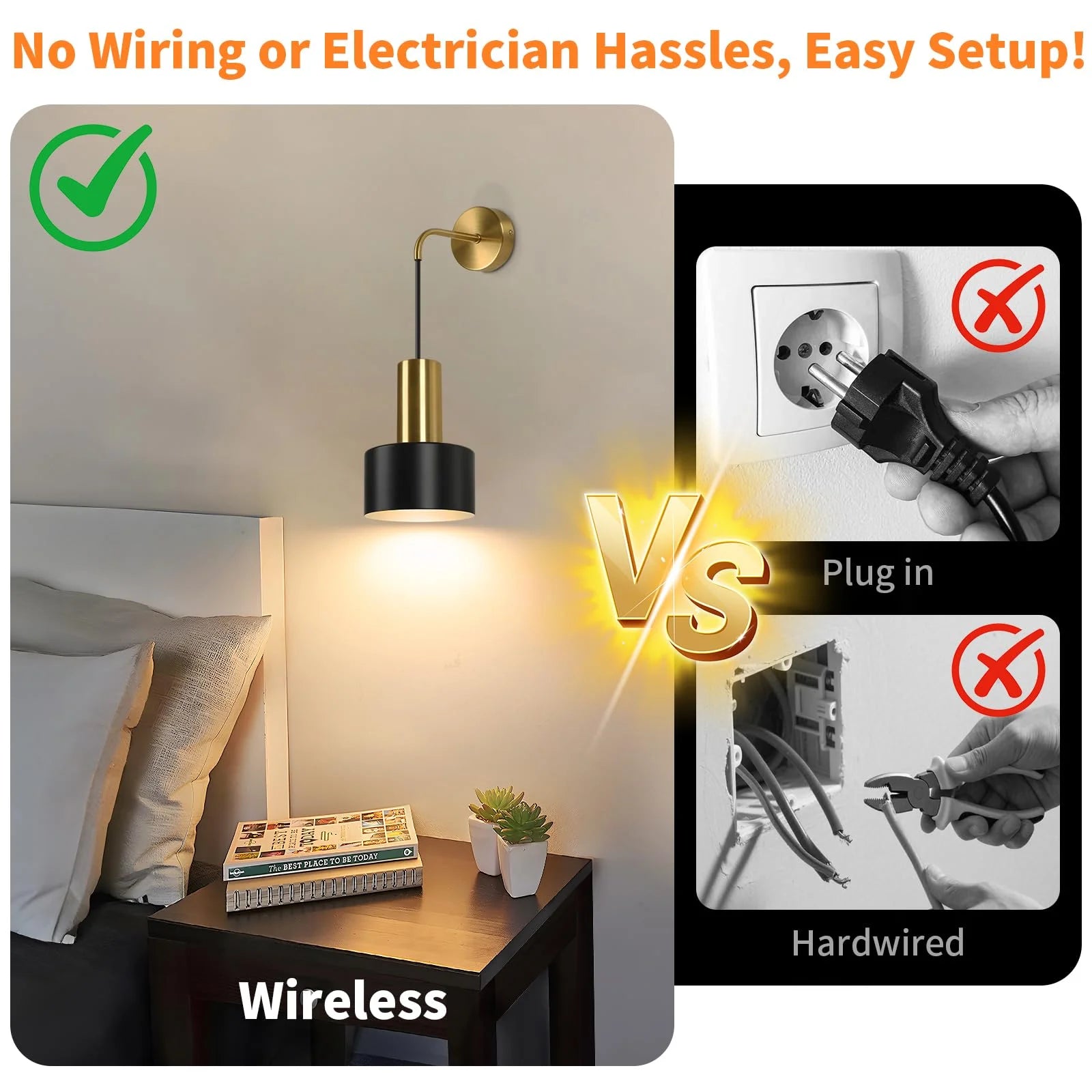 2er-Set batteriebetriebene Wandleuchten, kabellose Wandleuchten mit Fernbedienung, moderne dimmbare Wandleuchten für Schlafzimmer und Wohnzimmer