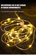 LED-Lichterkette, tragbar, Camping-Lichter, 1800 mAh, wiederaufladbar, 8 m, Außenatmosphäre, Zelt, Hochzeit, Weihnachten, Dekor, Streifen, Sternlampe