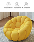 Einzelsitz-Kürbis-Lazy-Sofa kann zurücklehnen werden. Designer Rochburg-Fußballsofa für Balkon, Schlafzimmer, bequeme Lounge-Couch