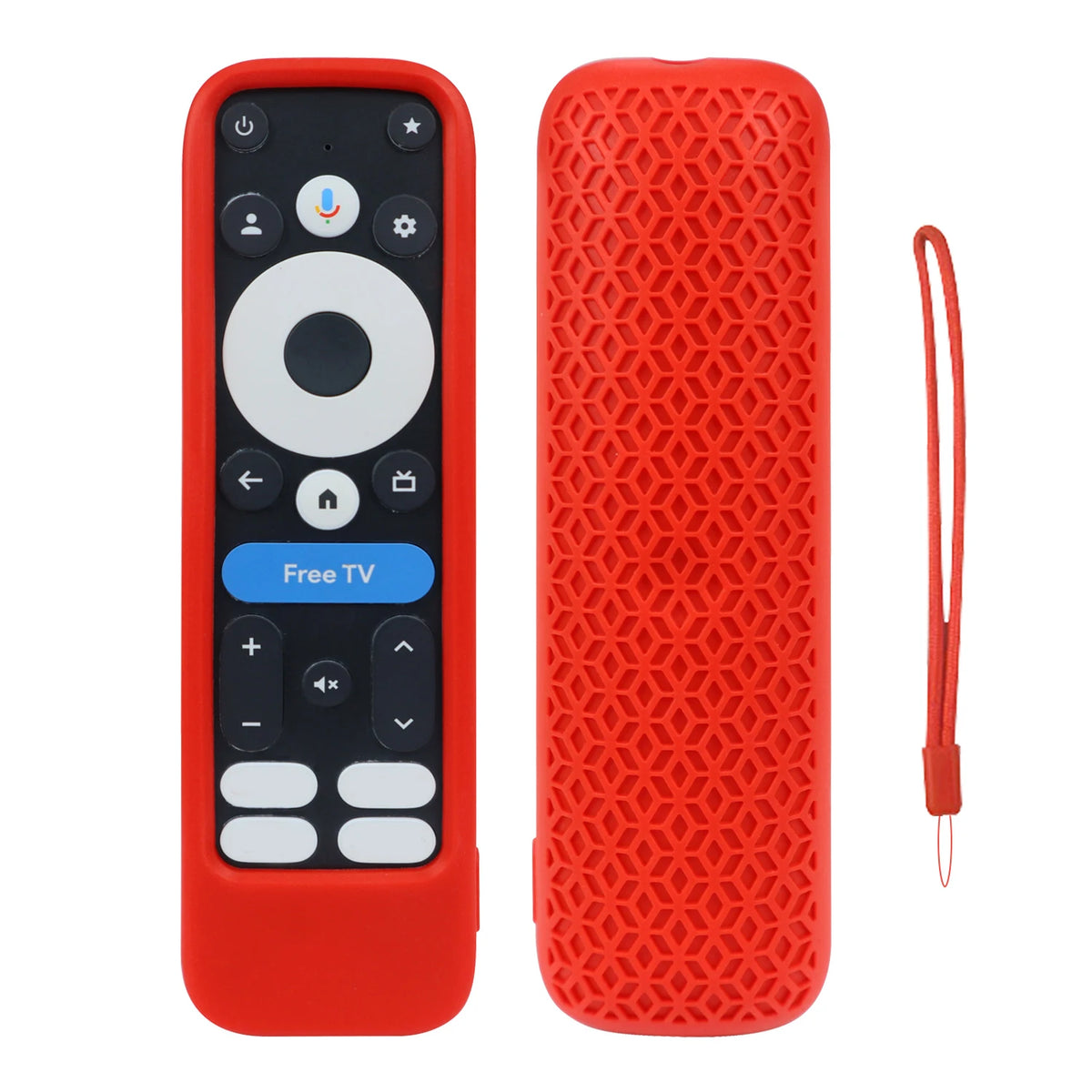 Silikon-Schutzhülle für Onn Google TV 4K Pro 2024 Fernbedienung – rutschfest, inkl. Lanyard