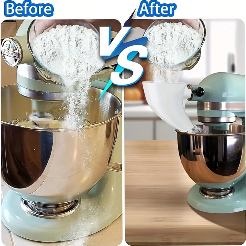 Mehltrichter für KitchenAid Artisan KSM150 5L – ABS, Spritzschutz, 2 Größen, 5 Farben