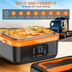 A07R Cordless Electric Lunch Box With 16000Mah Battery Rechargeable Self-Heating Food Warmer For Work/Travel Car/Office Us Plug