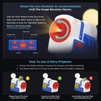 Story-Projektionsmaschine, Nachtlicht, integrierte 4 Audio-Story-Karten, Geschenk für Kleinkinder und Kinder, Mädchen, Jungen ab 3 Jahren