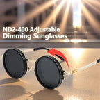 Ah-Mee ND2-400 Sonnenbrille – Polarisiert, 9 Stufen, UV400, Punk-Stil, Unisex