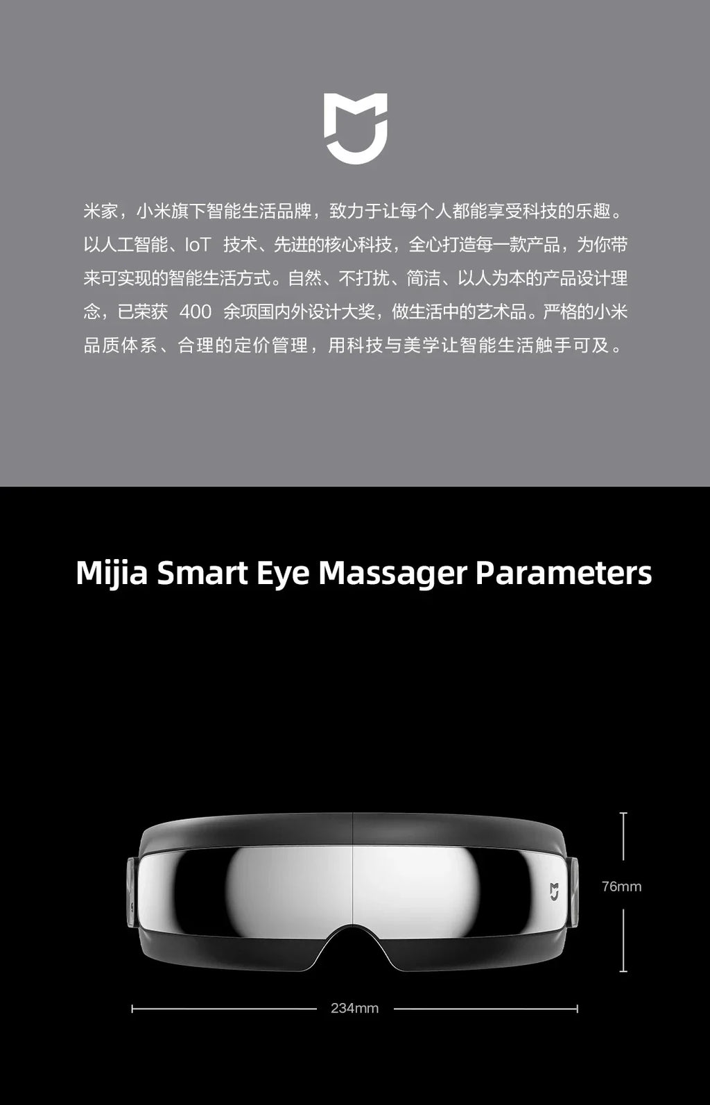 Xiaomi Mijia Smart Eye Massager Hot Compress Zone Massage Lindert Müdigkeit Augenpflegeinstrument Arbeit mit der Mi Home App