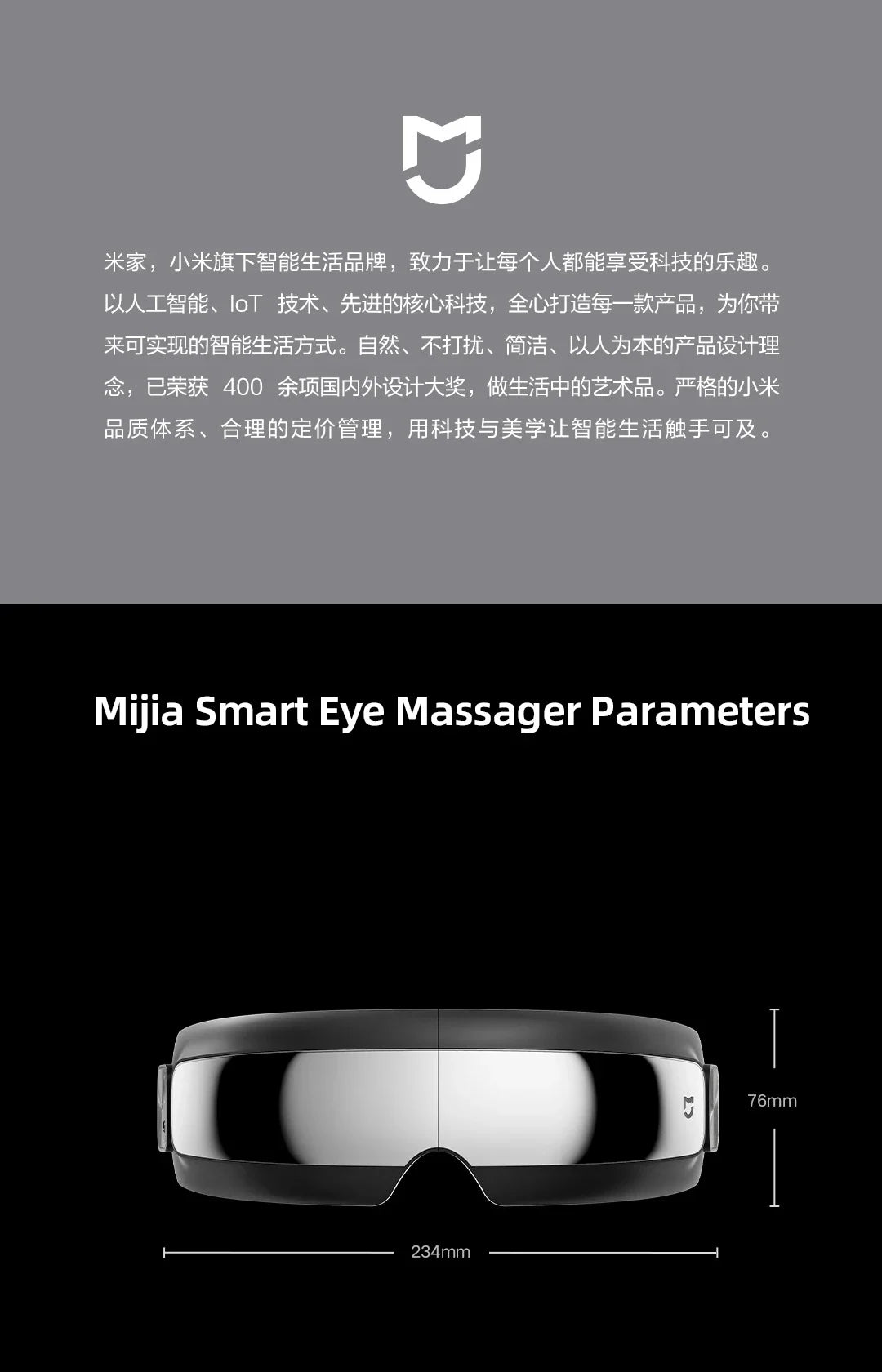 Xiaomi Mijia Smart Eye Massager Hot Compress Zone Massage Lindert Müdigkeit Augenpflegeinstrument Arbeit mit der Mi Home App