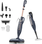 Dampfreiniger mit drehbarem Wischpad, 10-in-1, leichter Spin-Mop, 1300 W, leistungsstarker Bodendampfer für Zuhause, Hartholz, Laminat, VM6