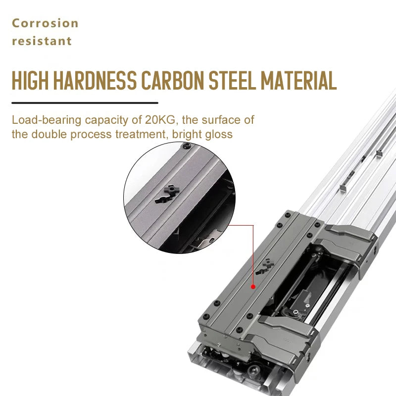 Möbelbeschläge in Sondergröße, Schlafzimmer, Aluminium, eingebetteter Kleiderschrank, Platzierungstür, koplanare Dämpfung, Schiebesystem