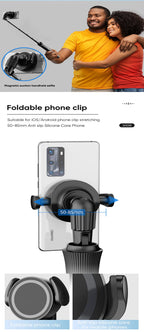 VRIG Magnetisches Selfie Stick Stativ – 1,5m, MagSafe, Bluetooth-Fernbedienung | iPhone & Android