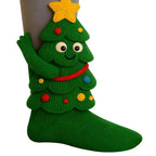 Neue 3D Stricken Tier Socken Hand Gehäkelte Doppel Schicht Neuheit Boden Socken Anti-Schweiß Warme Winter Socken Erwachsene Kind weihnachten Geschenk