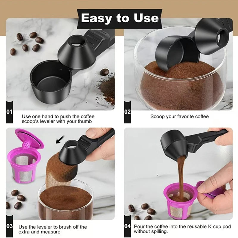 Kaffeemesslöffel mit ergonomischem Griff – aus robustem, lebensmittelechtem Kunststoff, ideal für präzise Kaffeeportionen, Zubehör für die Kaffeebar