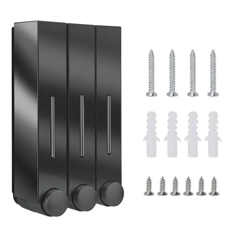 Seifenspender für 1/2/3 Tassen, Wandmontage, Duschseifenspender, Duschgel, Waschmittelspender für Badezimmerzubehör, kein Stanzen