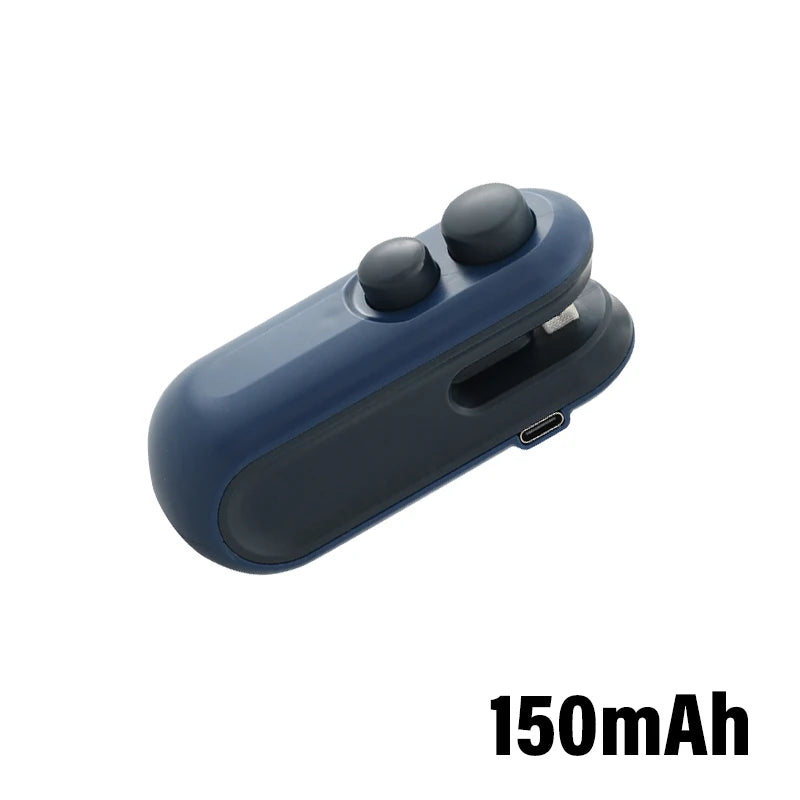 Mini-Versiegelungsmaschine, Schnittversiegelung, doppelt verwendbar, zum Versiegeln von Lebensmitteln, Artefakten, Snacks, feuchtigkeitsfreier Versiegeler, Druckknopf-Versiegelungsmaschine aus Kunststoff