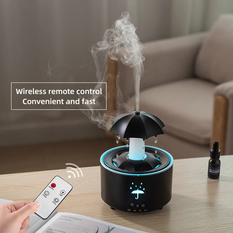 Humidificateur d'air créatif en forme de goutte d'eau avec lumière colorée et diffuseur d'huiles essentielles et d'arômes en forme de goutte d'eau. Humidificateur d'aromathérapie.