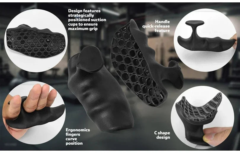 2 Stück rutschfeste Griffpolster aus Silikon fürs Fitnessstudio – Ergonomische Handschützer mit hochdichtem, strukturiertem Design