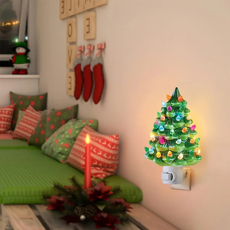 3D-Weihnachtsbaum-Nachtlicht, blinkende LED-Wanddekoration für Zuhause, Innenbereich, Weihnachtsdekoration, Geschenk