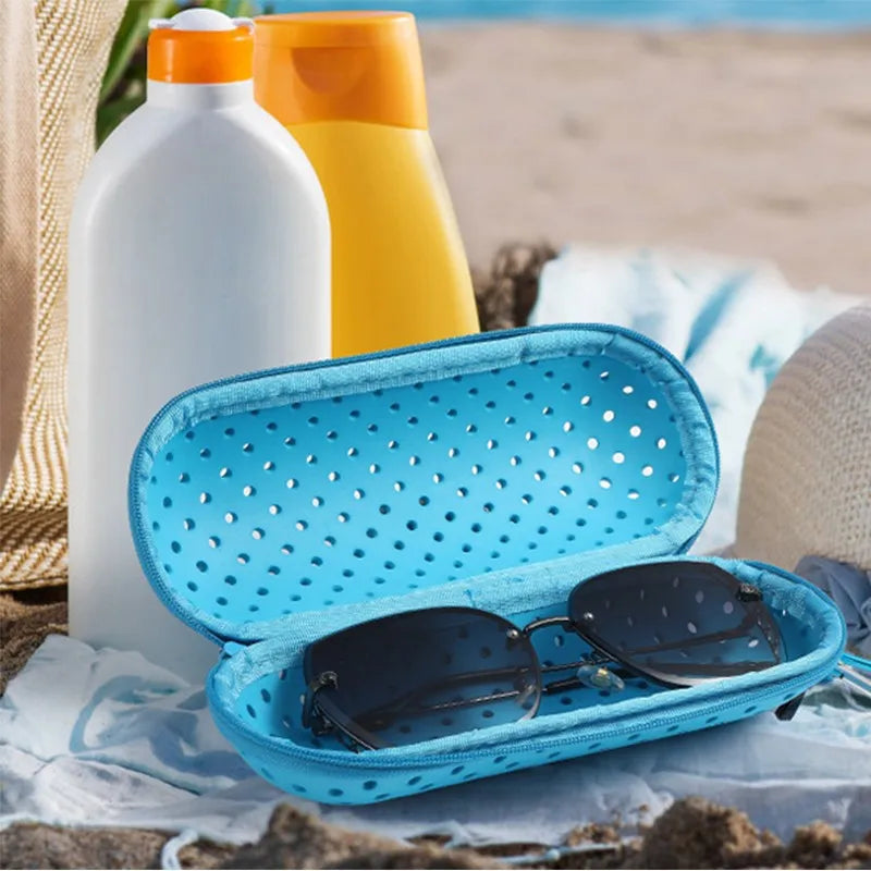 EVA Weiche Schwimmbrille Organizer Schutz Brillenetui Schwimmausrüstung Atmungsaktive Entwässerungsloch Tragbare Schutzbrillenabdeckung