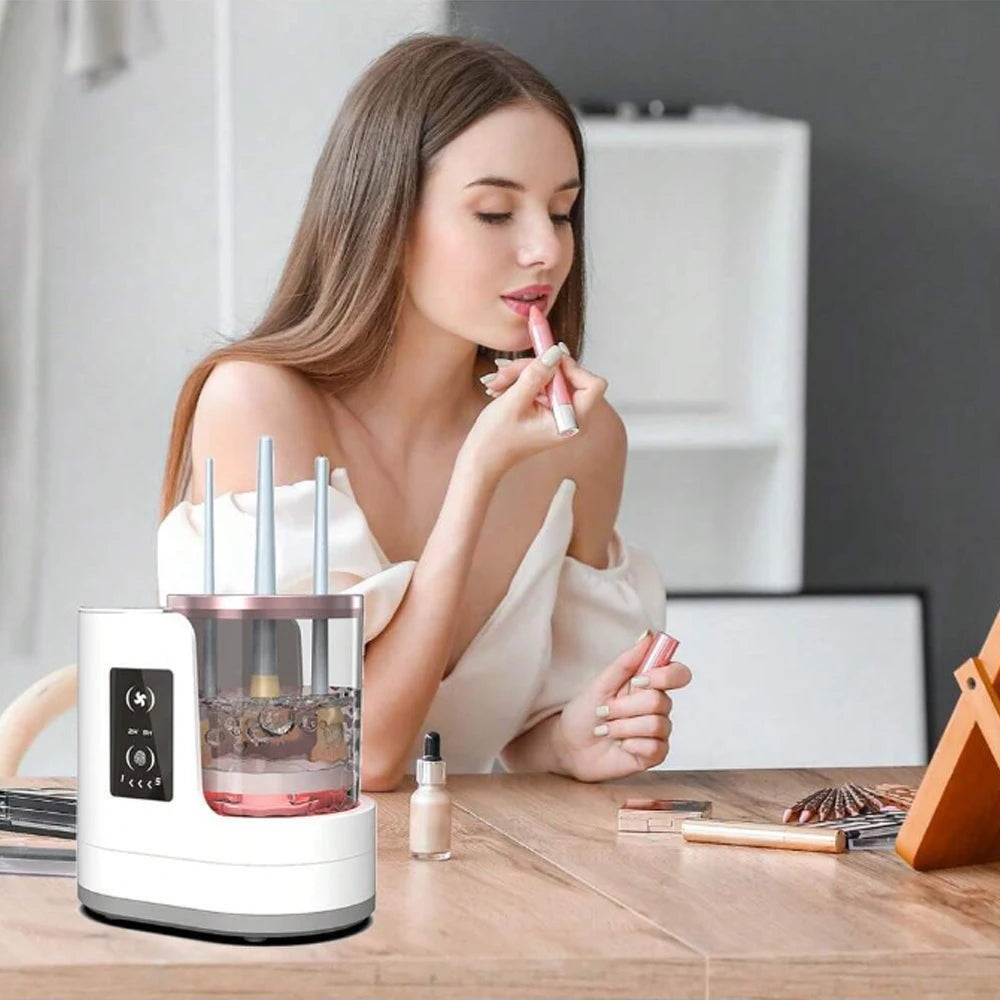 Valentinstagsgeschenk, ein exklusiver elektrischer Make-up-Pinselreiniger für Damen, ein Reinigungswerkzeug für Make-up-Pinsel und Grundierung.