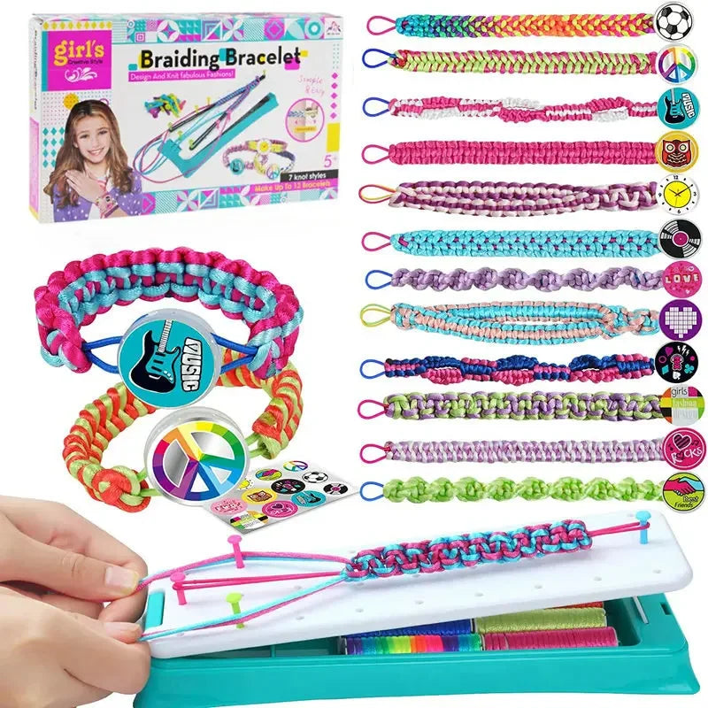 SMI Fine Armband-Bastelset für Mädchen – DIY Freundschaftsbänder, 12 Farben, 7 Stile, ab 6 J.