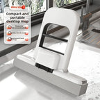 NEU Mini-Schwammmopp, freihändiger Waschmopp, tragbarer Mini-Mopp mit super saugfähigem Mopp für die Reinigung von Schreibtischböden, Badezimmern, Küchen, Glas und Autos