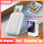 TELESIN LIENE Mini-Fotodrucker Zink, tintenfrei, 300 dpi, kabellos, Bluetooth, tragbarer Foto-Waschautomat mit APP für selbstgemachte Bilder und Geschenke