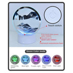 LED-RGB-Sandlandschaftslampe, 3D-Nachtlicht mit beweglichem Sandkunstrahmen und 16-Farben-Sanduhrlicht, 3D-Tiefsee-Display mit Fernbedienung