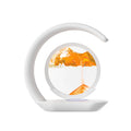 Treibsand Tischlampe Drahtlose Lade Schreibtischlampe 3D Sanduhr Ornamente Sand Malerei Nachtlicht für Büro Raumdekoration