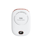 Mini ventilateur de cou portable à suspendre, sans pales, rechargeable par USB, idéal pour les sports de plein air et les voyages.
