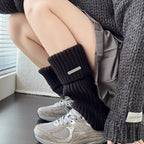 Neue gestrickte Lolita JK Beinwärmer, Damen lange Socken, Herbst, Winter, Wolle Fußabdeckung, Armwärmer, Y2K Crochet, Heap Socke, Stiefelmanschetten