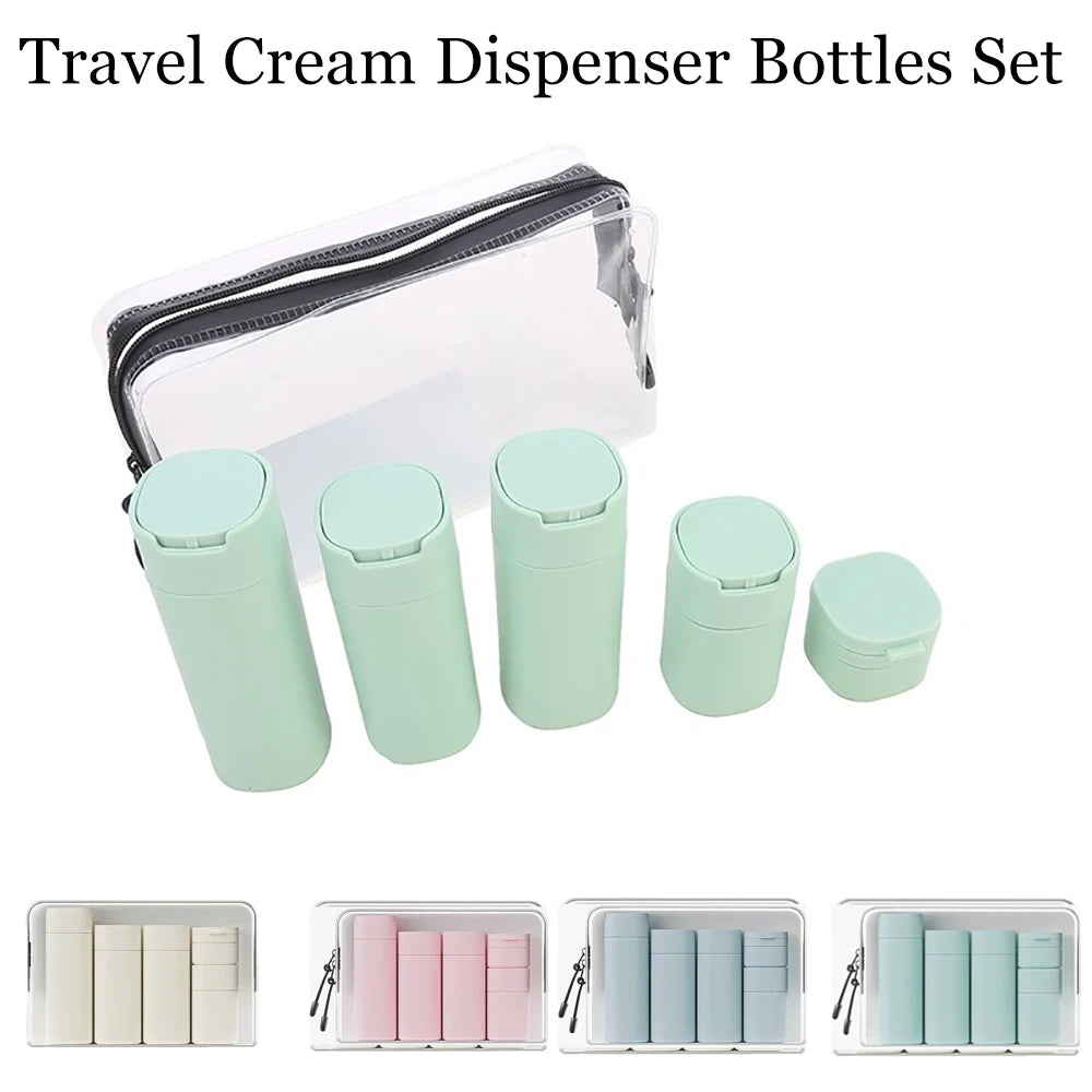 TSA-zugelassenes Reiseflaschen-Set – Auslaufsicher & Quetschbar | Shampoo, Duschgel & mehr