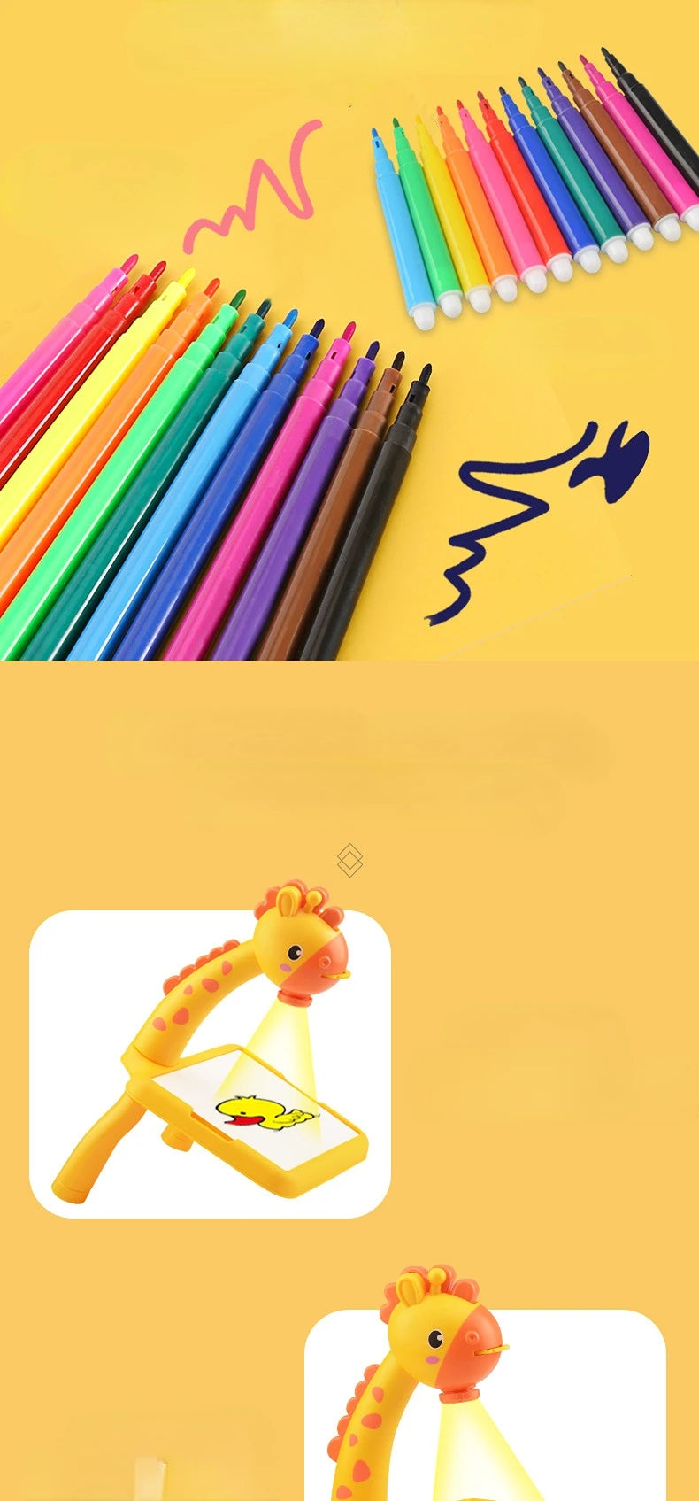 Projektions-Zeichenbrett für Kinder, löschbarer Zeichentisch, magnetisches Schreibbrett, frühkindliche Bildung, Kritzelbrett, Spielzeug