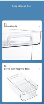 Stapelbarer Kühlschrank-Organizer, Behälter, Pop-Soda-Dosenspender, Getränkehalter für Kühlschrank, durchsichtiges Kunststoff-Aufbewahrungsregal für Lebensmittel in Dosen