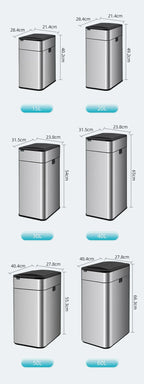 9/15/20/30/40/50/60 Mülltonne Große kapazität Edelstahl Smart Sensor Mülleimer Automatische Abfall Bins Küche Mülleimer