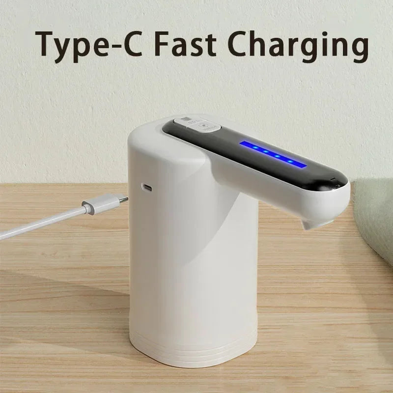 Doppelte Pumpen, leistungsstarker automatischer Wasserspender, tragbare Wasser-Gallonen-Flaschenschalterpumpe, USB-Aufladung für Zuhause, Küche, Büro