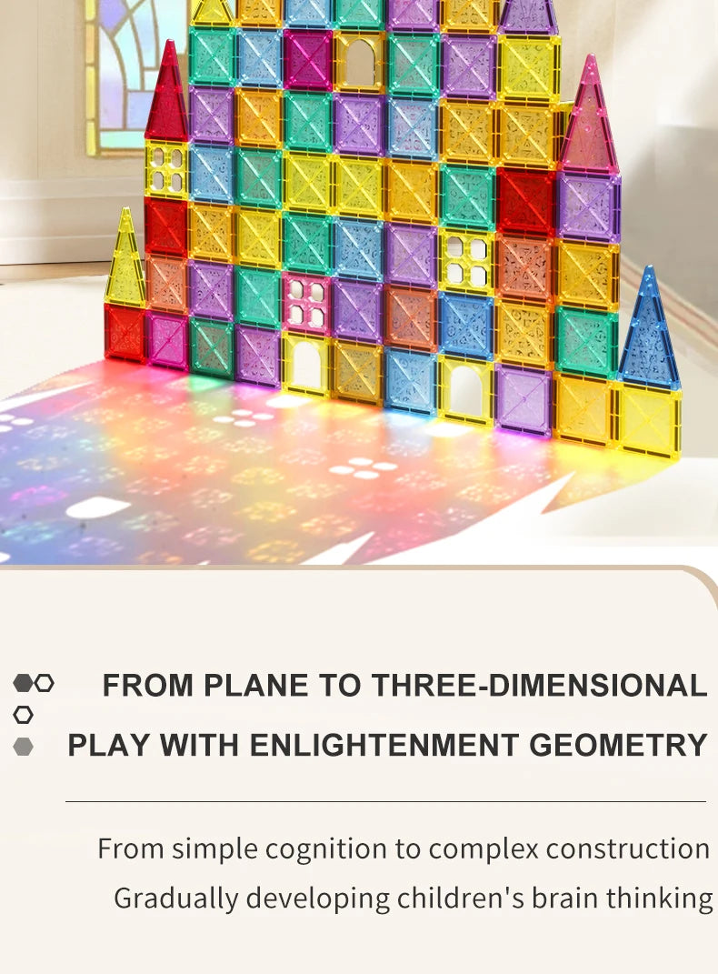 Magnetische Fliesen für Kinder im Alter von 3–5 Jahren, 4–8 Magnetspielzeug für 3 4 5 6 7 8+ Jahre alte Jungen, Mädchen, Kleinkinder, magnetische Bausteine, Vorschule