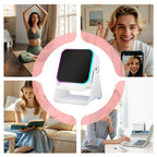 Induktionslautsprecher für Telefon mit leichter faltbarer Station, 10 W, Telefonhalter, kabelloser Ladegerät-Lautsprecher für Zuhause, Büro, Reisen