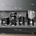 Kaffeemaschine Haushaltsgeräte Set Retro Toaster Edelstahl Elektrische Kaffeemaschine und Toaster Set