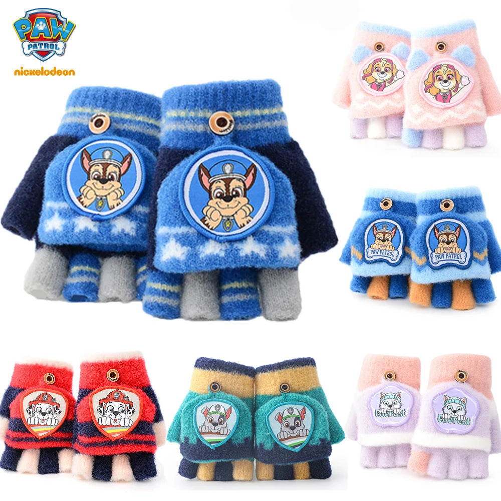Echte Paw Patrol Winter KINDER Handschuh Chase Marshall Skye Everest Rubble Zuma Rocky Ryder Kinder Fäustlinge Weihnachtsgeschenk 2-6T