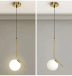 Nordische Glaskugel Pendel leuchten Messing schwarz Hängelampe modernes Wohnzimmer Esszimmer Schlafzimmer Dekor Decken leuchte Haus Lampen für Schlafzimmer Wohnzimmer Korridor Licht Balkon Lichter Decken leuchten
