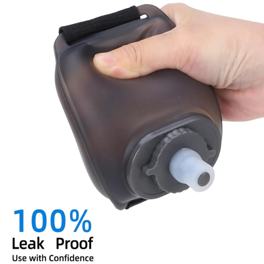 200 ml freihändige Silikon-Sportwasserflasche, tragbar am Handgelenk zum Laufen, Radfahren, Klettern – Outdoor-Aktivitäten