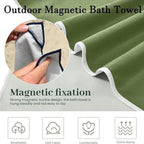 Magnetisches Mikrofaser-Badetuch 190×76cm – Schnelltrocknend, mit Magnetverschluss, Strand, Pool & Reise