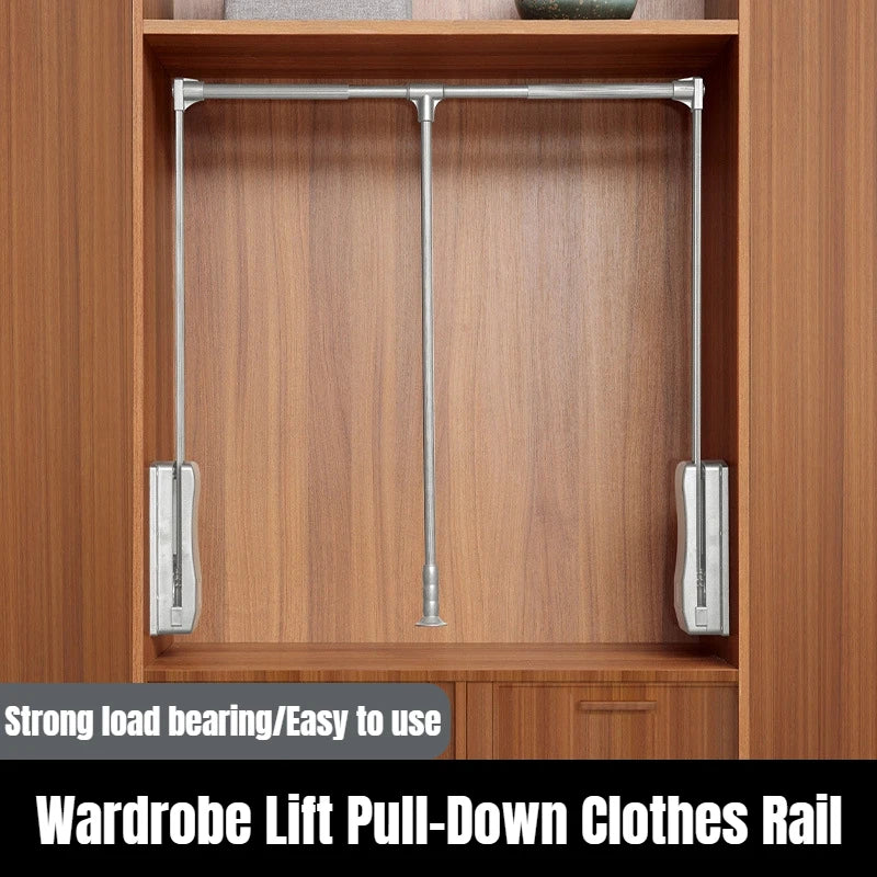 Kleiderschrank-Lift, herunterziehbare Kleiderstange, drei Farben erhältlich, automatische Rückkehr, Kleiderschrank, Teleskop-Kleiderbügel, Heim-Hardware