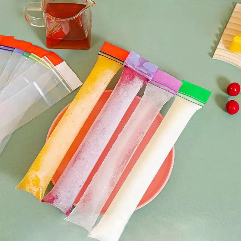 Einweg Eis-am-Stiel Beutel – DIY Popsicle, Joghurt & Smoothies, 50 oder 100 St.