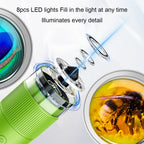 1000x Kinder mikroskop elektronische Lupe Kamera 200 Megapixel pädagogische Wissenschaft Spielzeug mit 8 LED-Licht Foto Video-Funktion