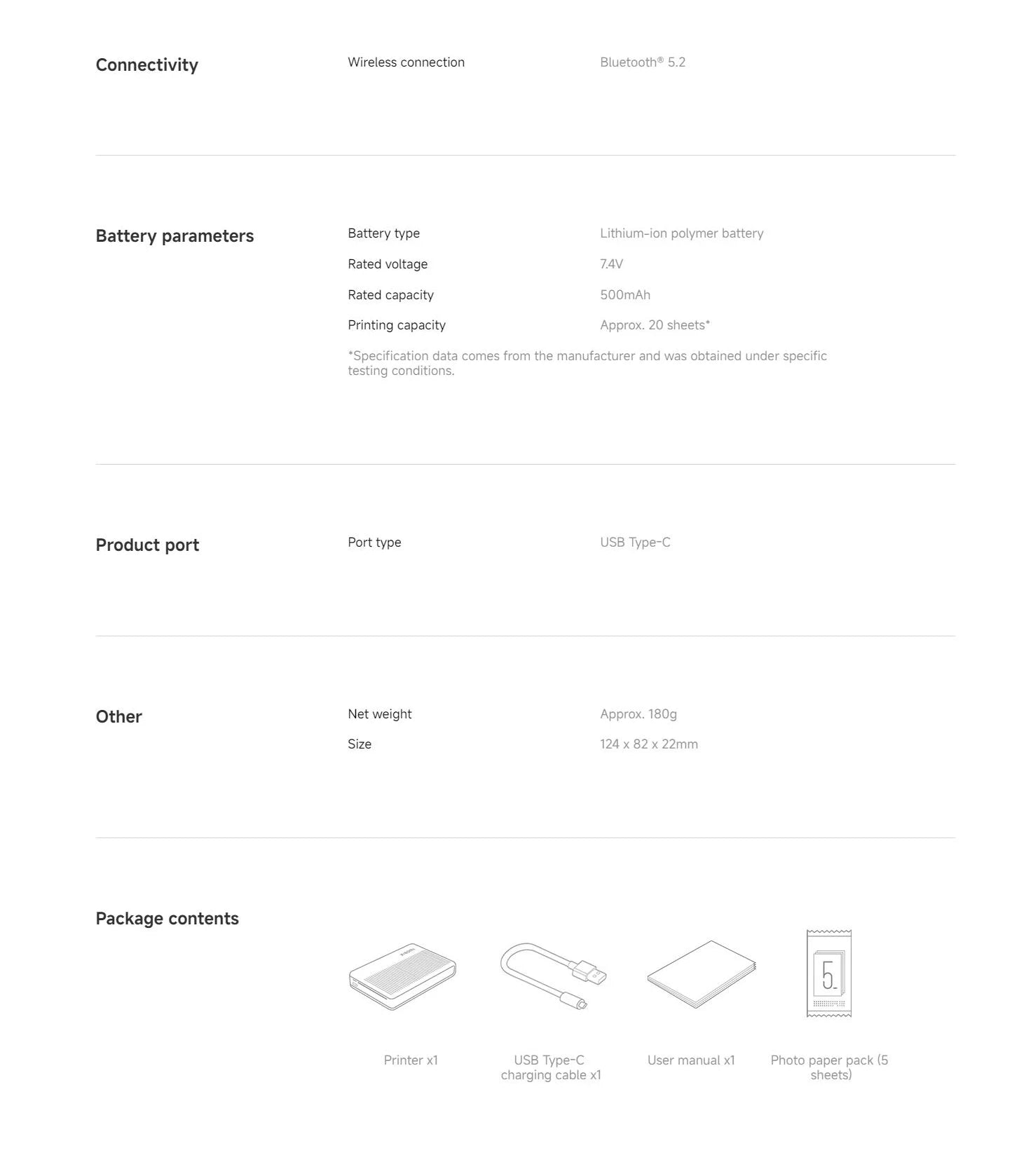 Globale Version Xiaomi Mi Tragbarer Fotodrucker Bluetooth 5.0 BLE ZINK Tintenlose Technologie AR-Videodruck Unterstützung Mi Home APP