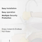 ATWFS 3300 W Instant-Warmwasserhahn, elektrischer Wasserhahn, moderner Durchlauferhitzer, Wasserhahn für die Küche, Warmwasserbereiter